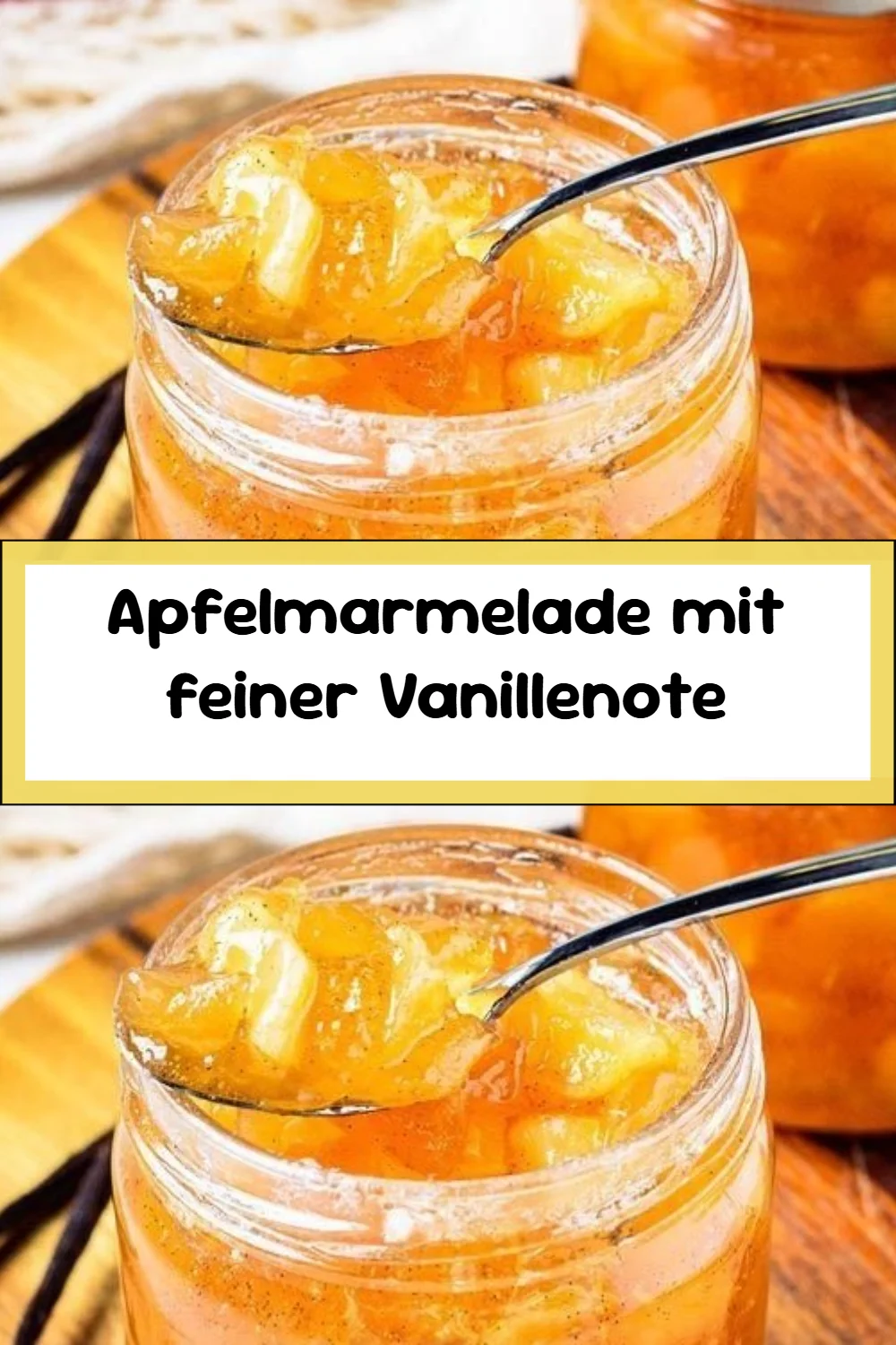 Apfelmarmelade mit feiner Vanillenote