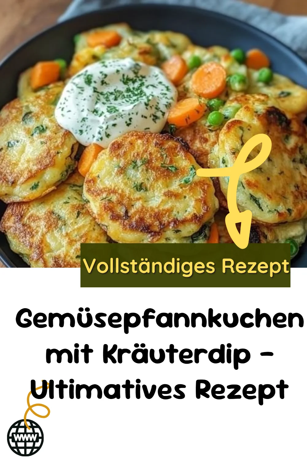 Gemüsepfannkuchen mit Kräuterdip – Ultimatives Rezept