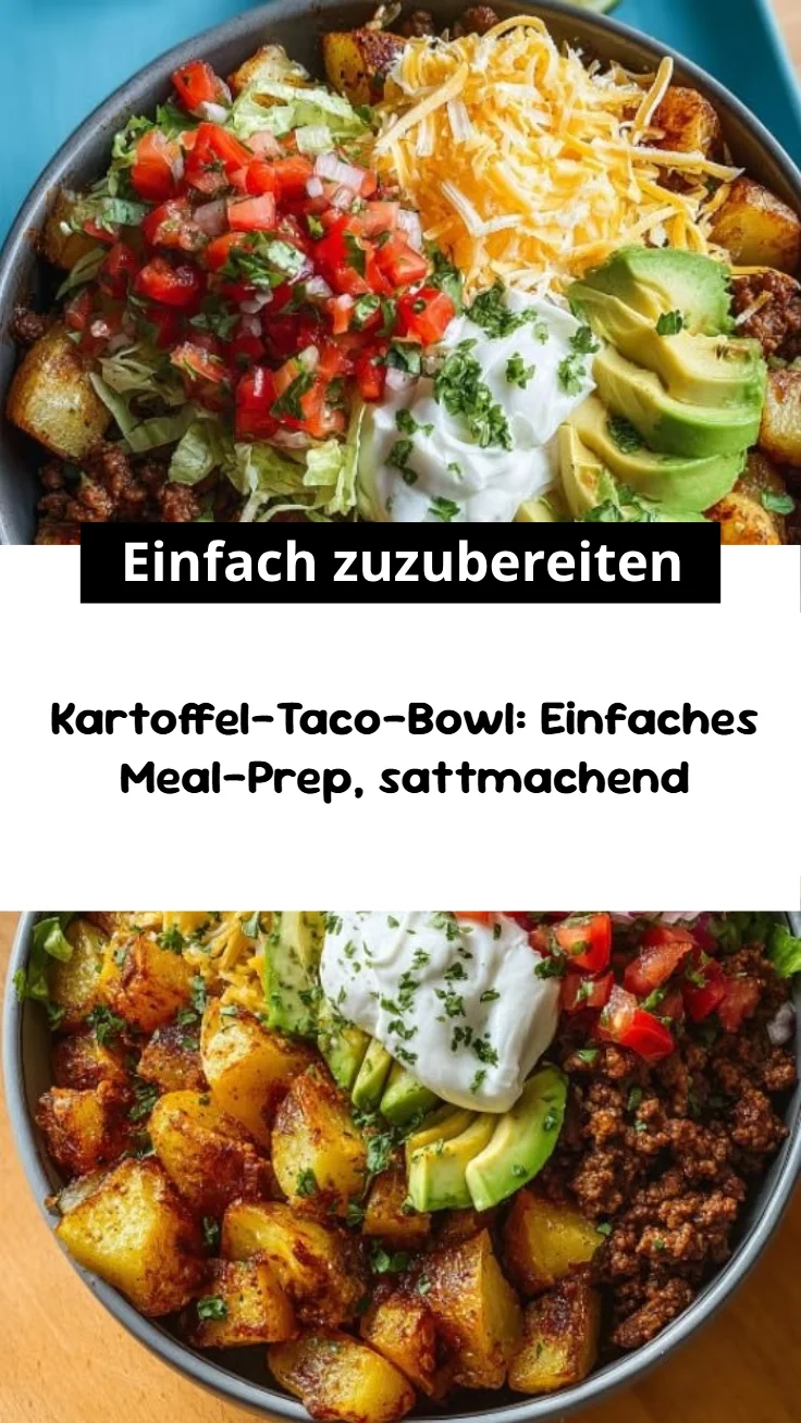 Kartoffel-Taco-Bowl: Einfaches Meal-Prep, sattmachend